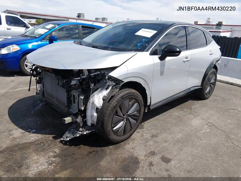 2024 Nissan Ariya Venture+ VIN: JN1BF0AA4RM430220 Lot: 45640497