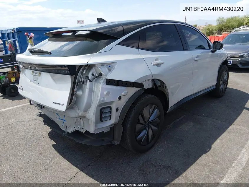 2024 Nissan Ariya Venture+ VIN: JN1BF0AA4RM430220 Lot: 45640497