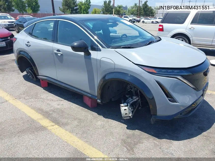 2024 Nissan Ariya Evolve+ VIN: JN1BF0BA1RM431551 Lot: 45655289