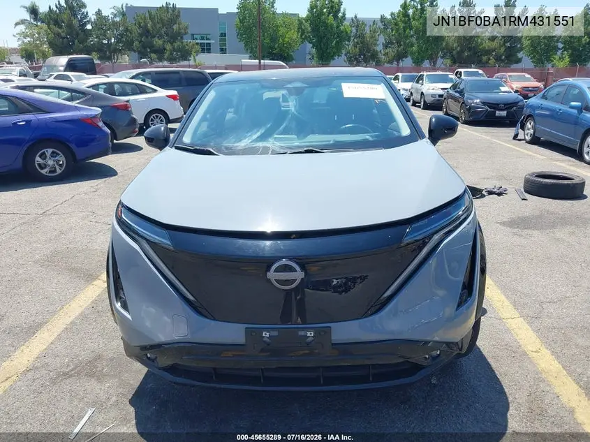 2024 Nissan Ariya Evolve+ VIN: JN1BF0BA1RM431551 Lot: 45655289