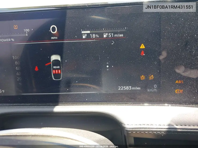 2024 Nissan Ariya Evolve+ VIN: JN1BF0BA1RM431551 Lot: 45655289