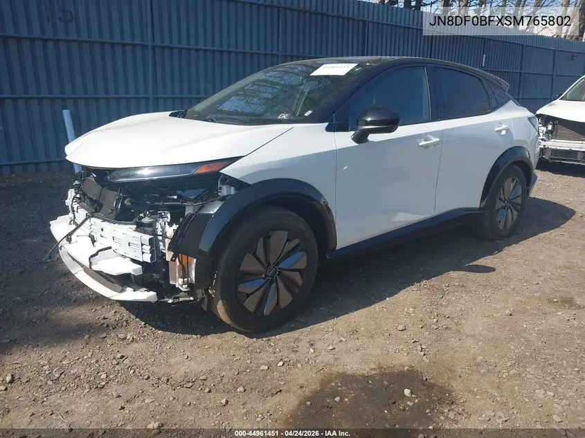 2025 Nissan Ariya Evolve+ VIN: JN8DF0BFXSM765802 Lot: 44961451