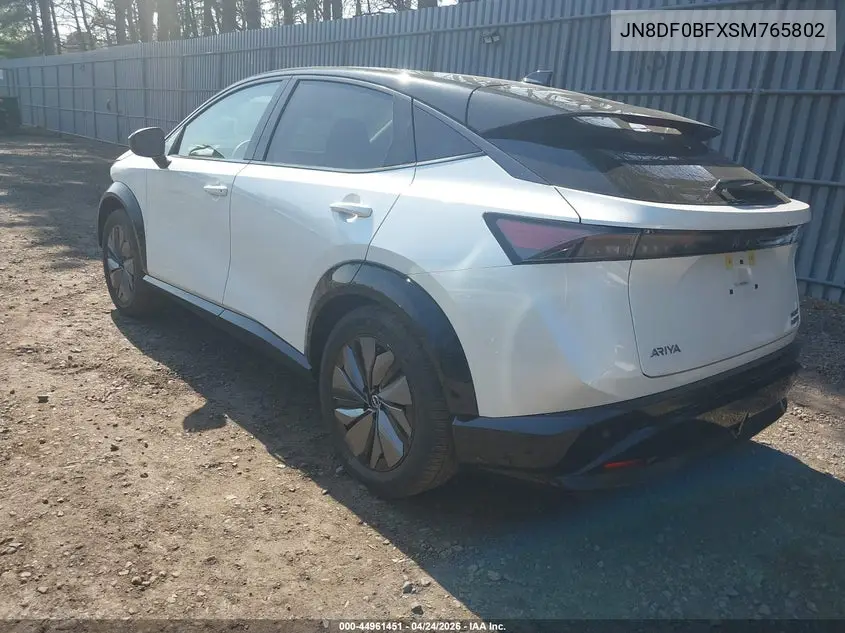 2025 Nissan Ariya Evolve+ VIN: JN8DF0BFXSM765802 Lot: 44961451