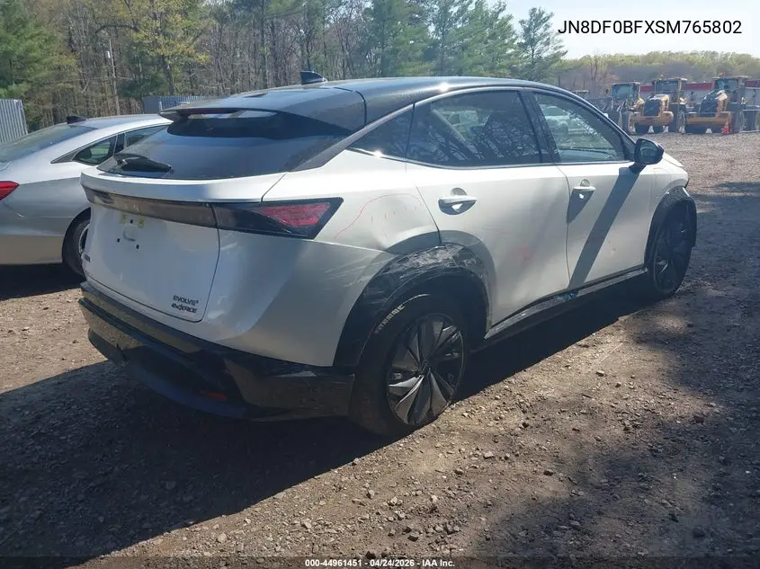 2025 Nissan Ariya Evolve+ VIN: JN8DF0BFXSM765802 Lot: 44961451