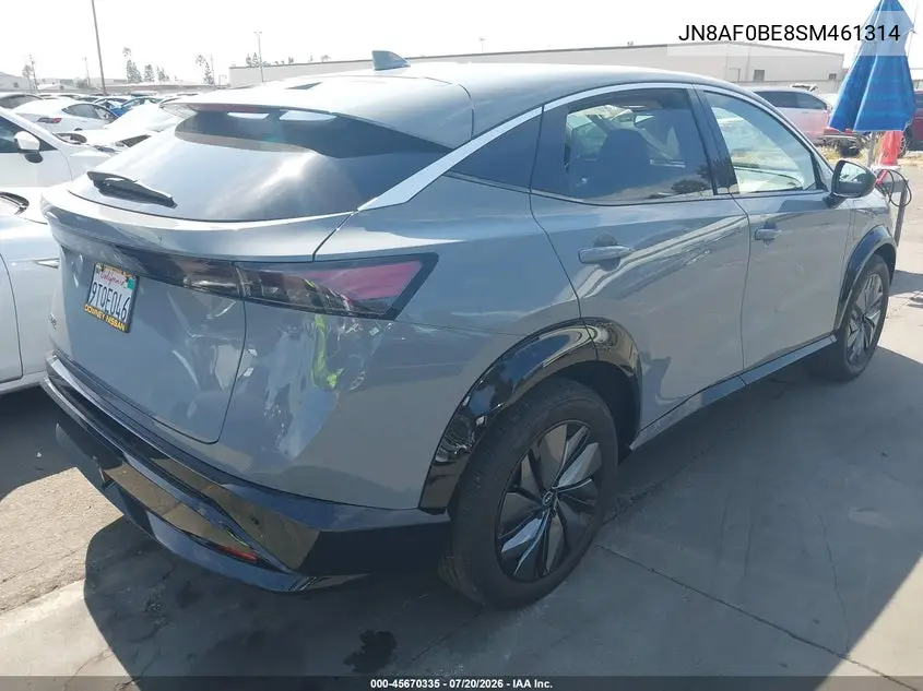 2025 Nissan Ariya Engage VIN: JN8AF0BE8SM461314 Lot: 45670335