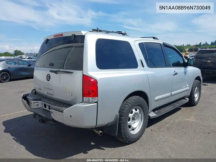 2006 Nissan Armada Se Off-Road VIN: 5N1AA08B96N730049 Lot: 45443783