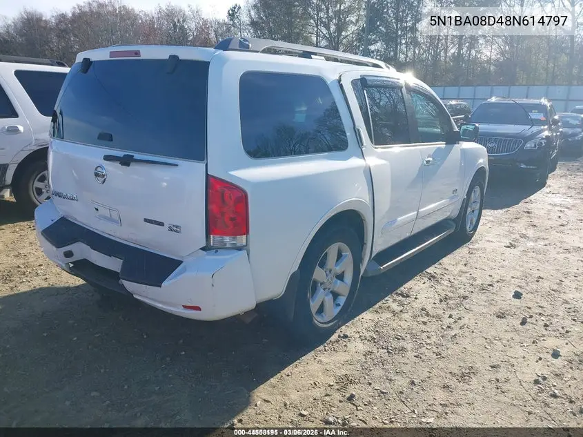 5N1BA08D48N614797 2008 Nissan Armada Se