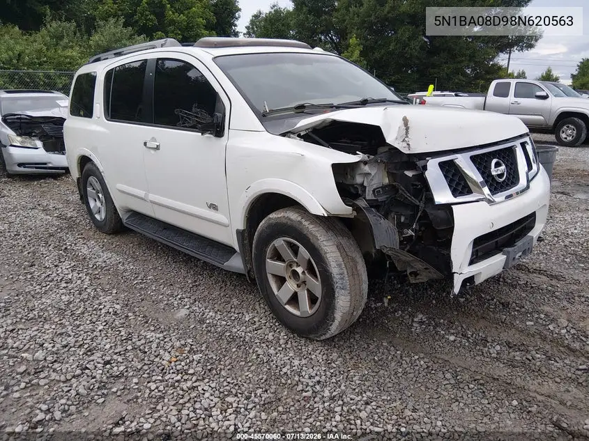 2008 Nissan Armada Le VIN: 5N1BA08D98N620563 Lot: 45570060