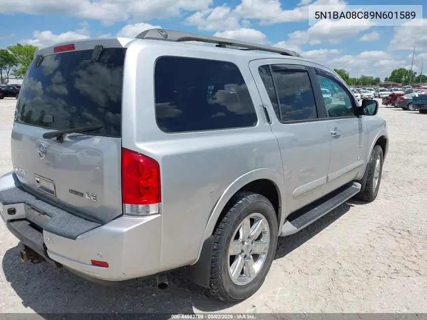 2009 Nissan Armada Le VIN: 5N1BA08C89N601589 Lot: 44983706