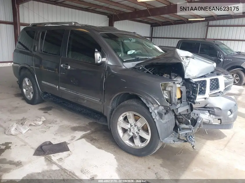 2010 Nissan Armada Platinum VIN: 5N1AA0NE6AN623175 Lot: 45572170