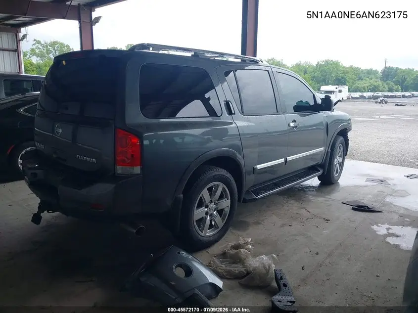 2010 Nissan Armada Platinum VIN: 5N1AA0NE6AN623175 Lot: 45572170
