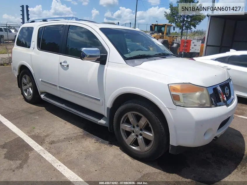 2010 Nissan Armada Platinum VIN: 5N1BA0NF0AN601427 Lot: 45573282