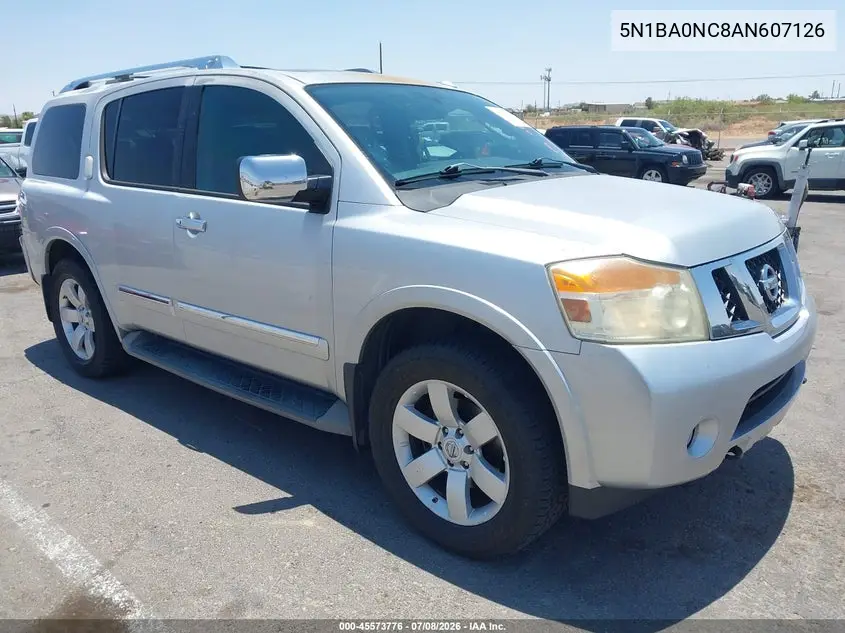 2010 Nissan Armada Titanium VIN: 5N1BA0NC8AN607126 Lot: 45573776