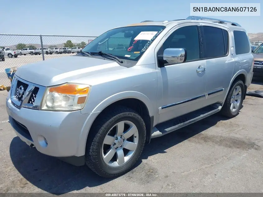 2010 Nissan Armada Titanium VIN: 5N1BA0NC8AN607126 Lot: 45573776