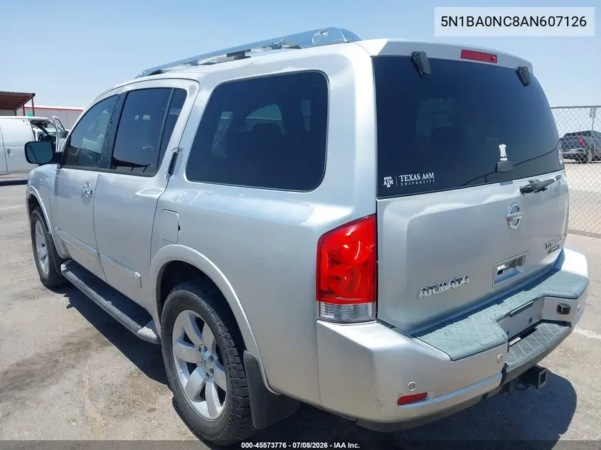 2010 Nissan Armada Titanium VIN: 5N1BA0NC8AN607126 Lot: 45573776