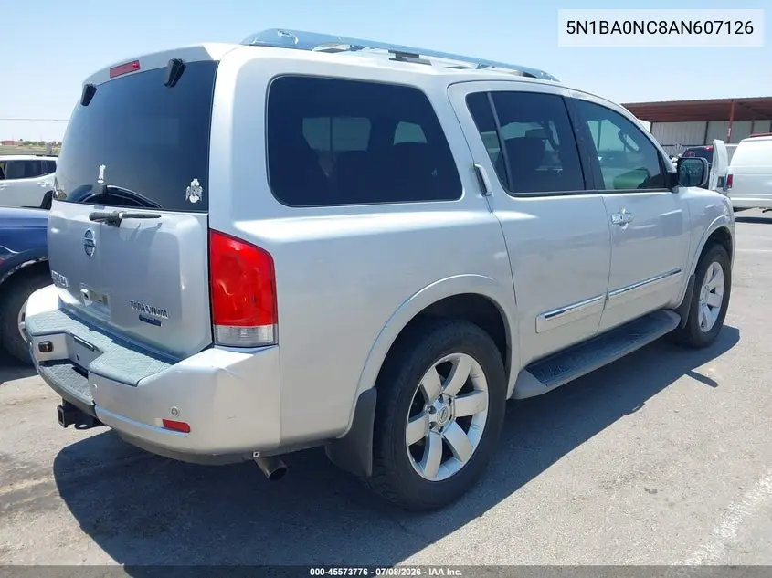2010 Nissan Armada Titanium VIN: 5N1BA0NC8AN607126 Lot: 45573776