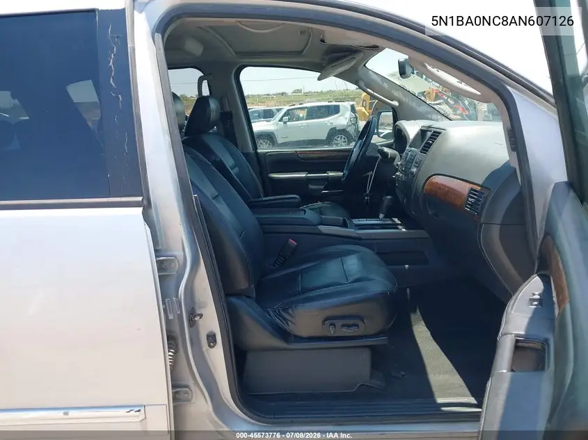 2010 Nissan Armada Titanium VIN: 5N1BA0NC8AN607126 Lot: 45573776
