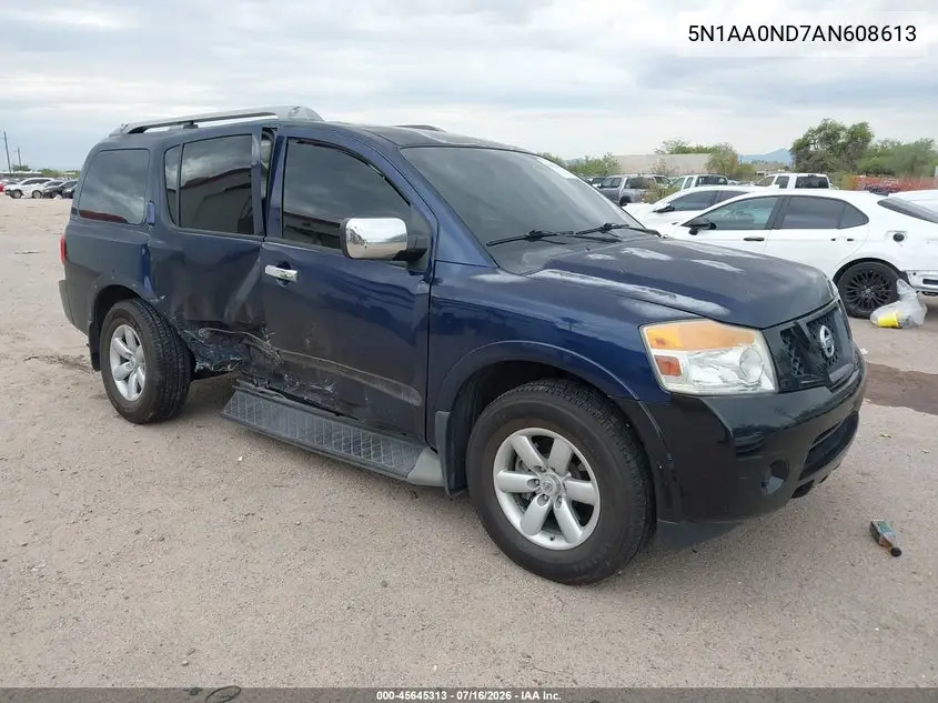 2010 Nissan Armada Se VIN: 5N1AA0ND7AN608613 Lot: 45645313