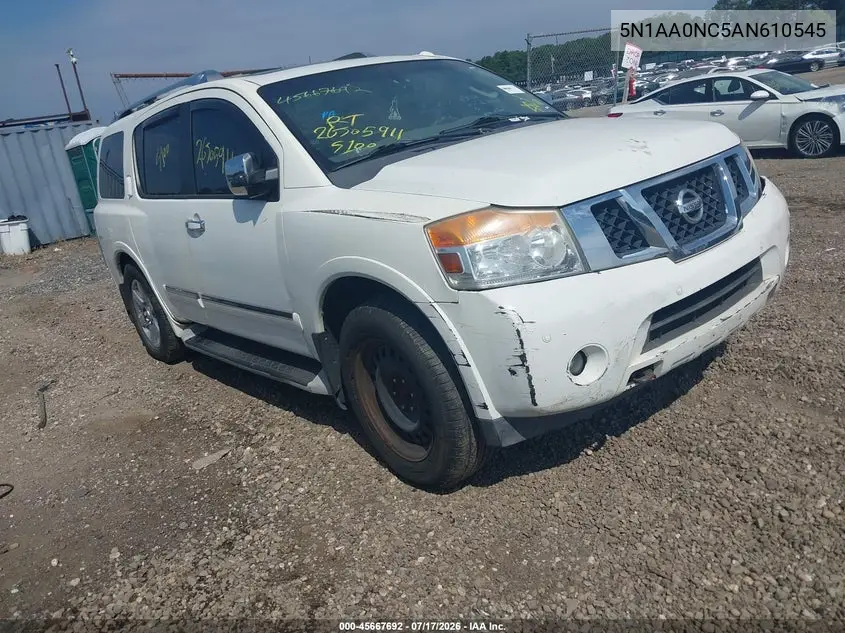2010 Nissan Armada Platinum VIN: 5N1AA0NC5AN610545 Lot: 45667692