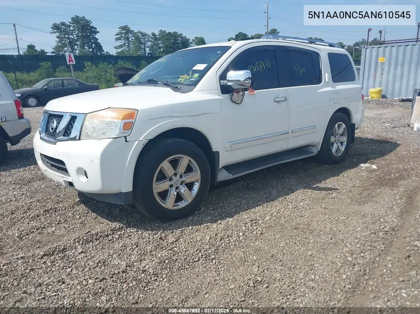 2010 Nissan Armada Platinum VIN: 5N1AA0NC5AN610545 Lot: 45667692