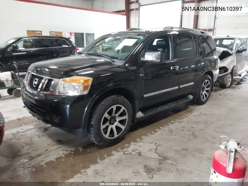 2011 Nissan Armada Sl VIN: 5N1AA0NC3BN610397 Lot: 45335443