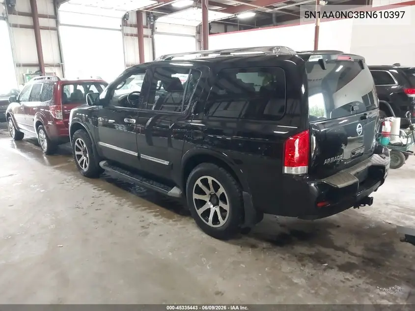 2011 Nissan Armada Sl VIN: 5N1AA0NC3BN610397 Lot: 45335443