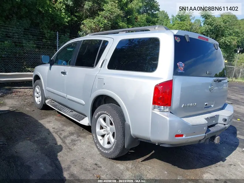 2011 Nissan Armada Sv VIN: 5N1AA0NC8BN611402 Lot: 45398186