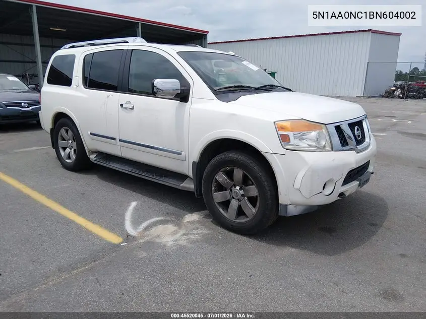 2011 Nissan Armada Sl VIN: 5N1AA0NC1BN604002 Lot: 45520045