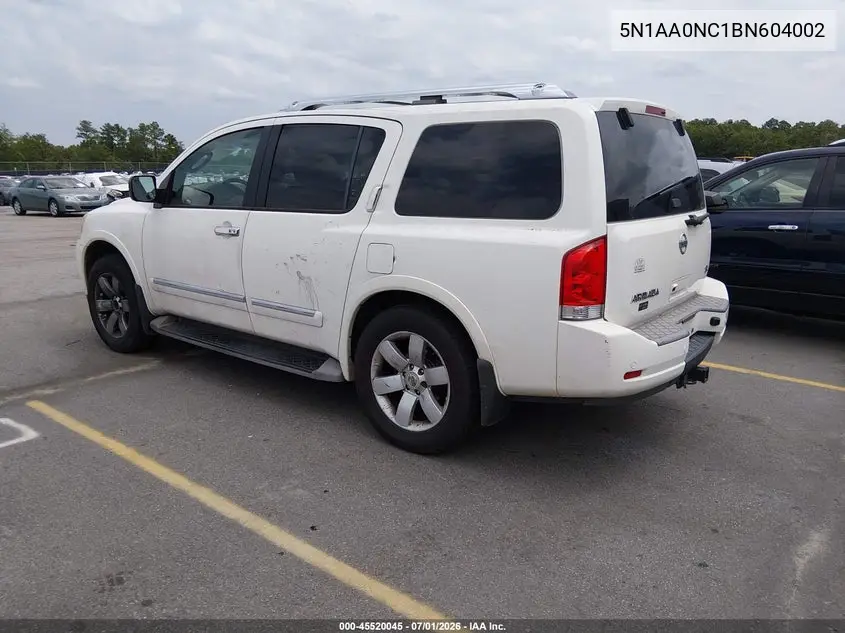 2011 Nissan Armada Sl VIN: 5N1AA0NC1BN604002 Lot: 45520045