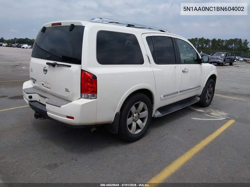 2011 Nissan Armada Sl VIN: 5N1AA0NC1BN604002 Lot: 45520045