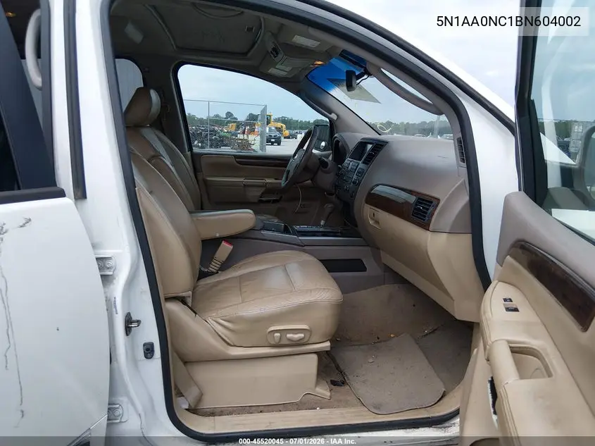 2011 Nissan Armada Sl VIN: 5N1AA0NC1BN604002 Lot: 45520045