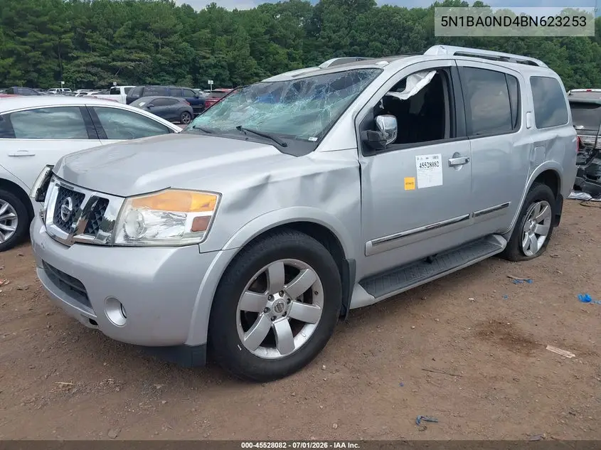 2011 Nissan Armada Sl VIN: 5N1BA0ND4BN623253 Lot: 45528082