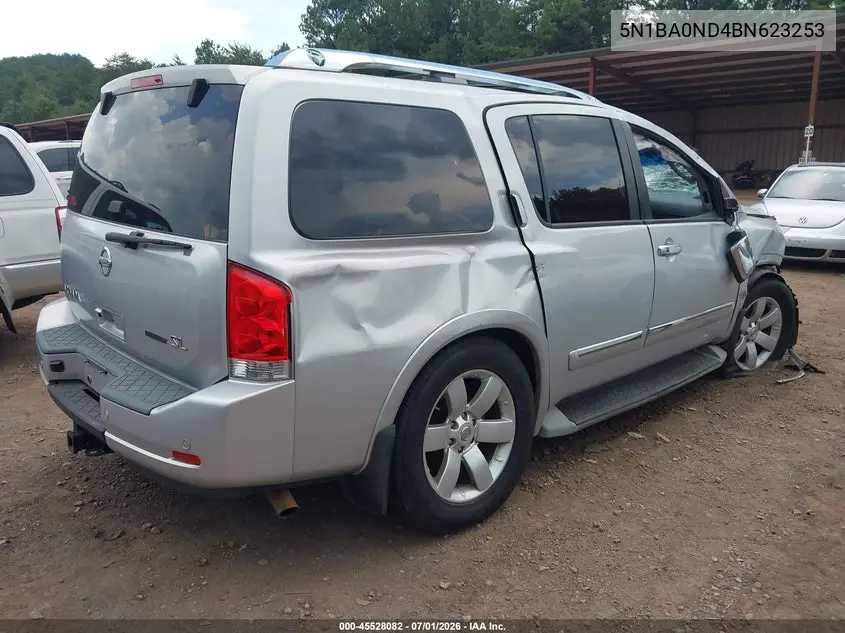 2011 Nissan Armada Sl VIN: 5N1BA0ND4BN623253 Lot: 45528082