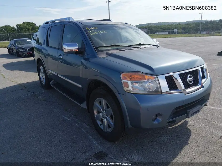 2011 Nissan Armada Platinum VIN: 5N1BA0NE5BN608382 Lot: 45535725