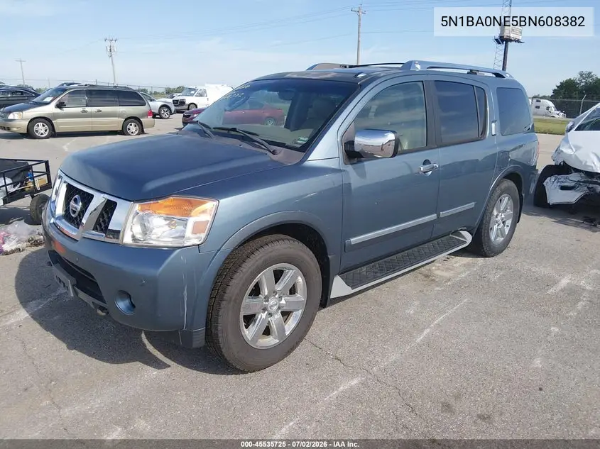 2011 Nissan Armada Platinum VIN: 5N1BA0NE5BN608382 Lot: 45535725