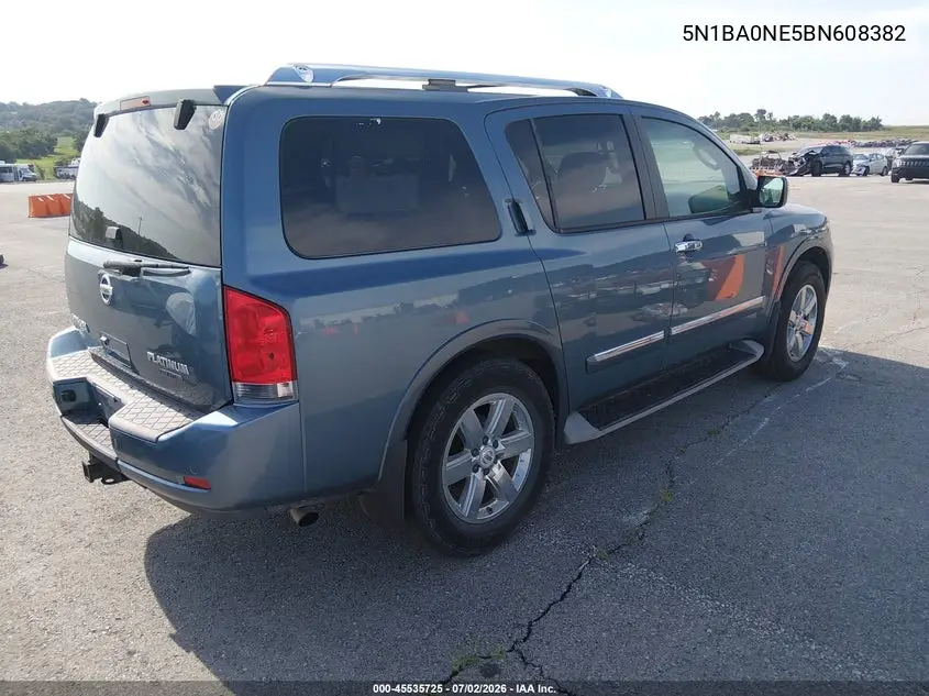 2011 Nissan Armada Platinum VIN: 5N1BA0NE5BN608382 Lot: 45535725