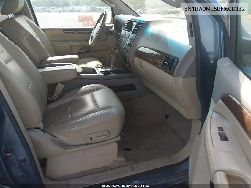 2011 Nissan Armada Platinum VIN: 5N1BA0NE5BN608382 Lot: 45535725