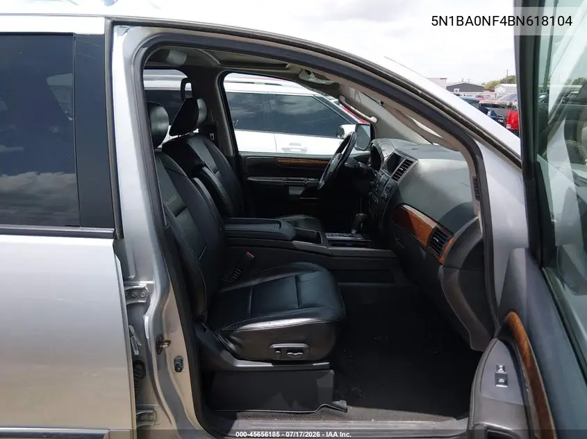 2011 Nissan Armada Platinum VIN: 5N1BA0NF4BN618104 Lot: 45656185