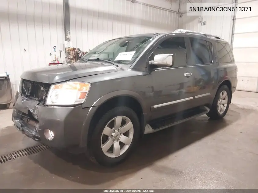 2012 Nissan Armada Sl VIN: 5N1BA0NC3CN613371 Lot: 45408750