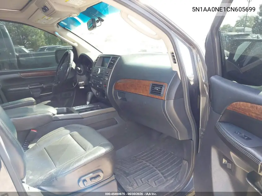 2012 Nissan Armada Platinum VIN: 5N1AA0NE1CN605699 Lot: 45460675