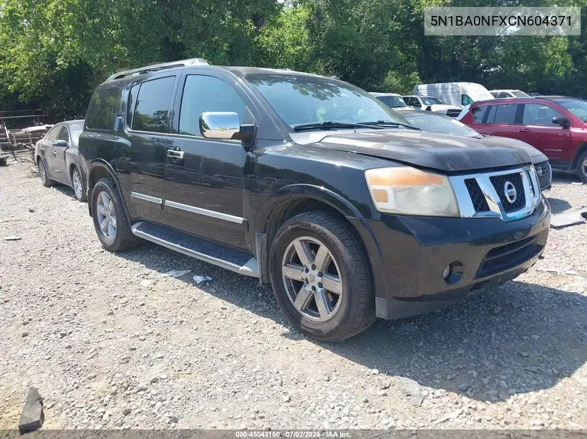 2012 Nissan Armada Platinum VIN: 5N1BA0NFXCN604371 Lot: 45543150