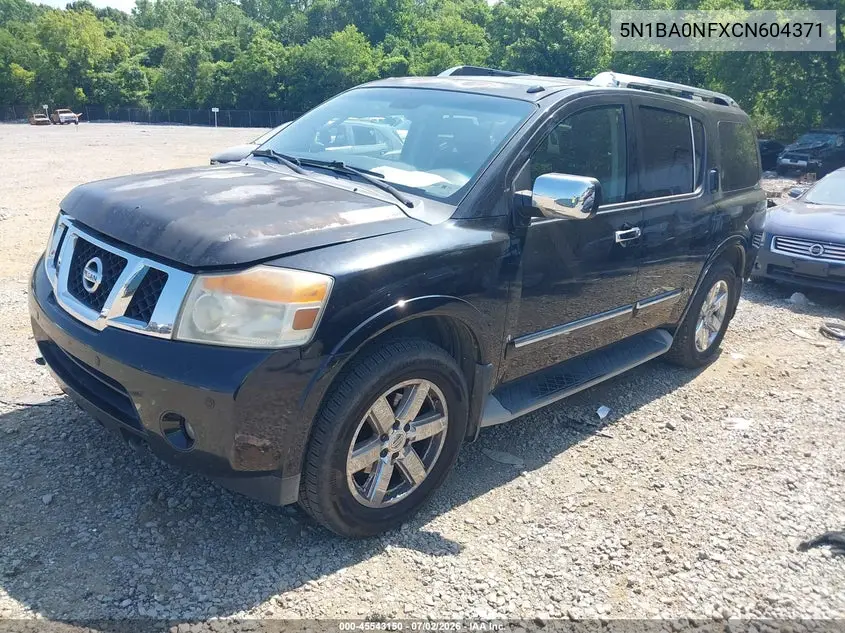 2012 Nissan Armada Platinum VIN: 5N1BA0NFXCN604371 Lot: 45543150