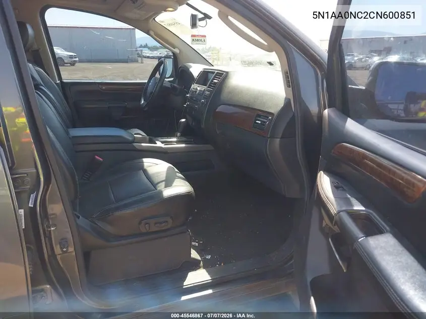 2012 Nissan Armada Platinum VIN: 5N1AA0NC2CN600851 Lot: 45546867