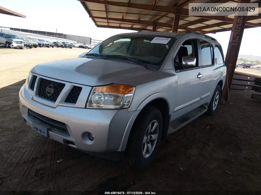 2012 Nissan Armada Sv VIN: 5N1AA0NC0CN608429 Lot: 45616475