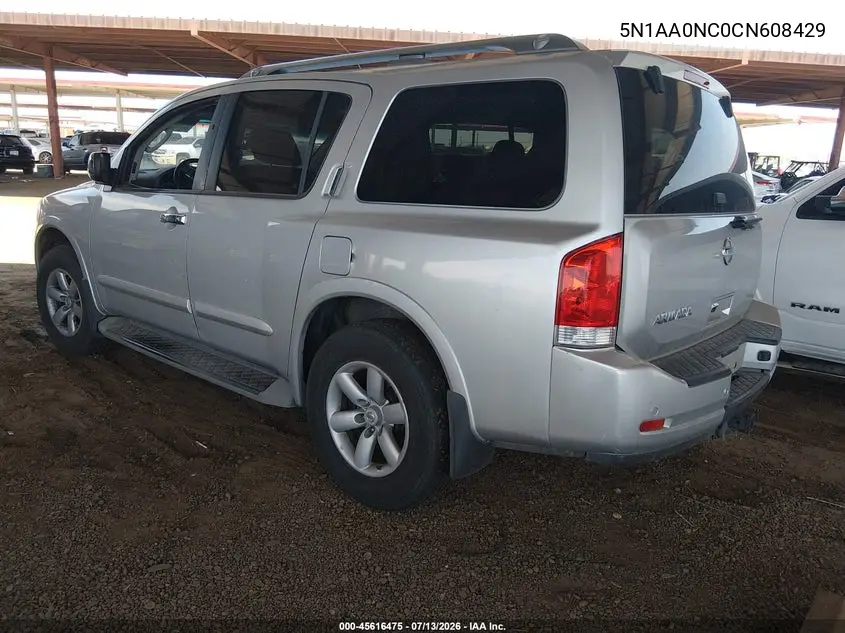 2012 Nissan Armada Sv VIN: 5N1AA0NC0CN608429 Lot: 45616475