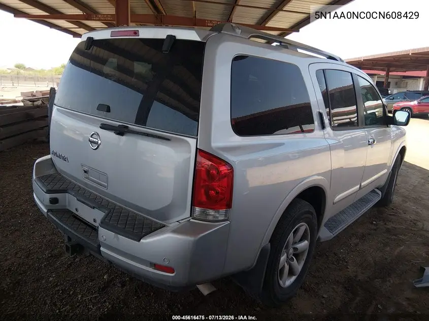 2012 Nissan Armada Sv VIN: 5N1AA0NC0CN608429 Lot: 45616475