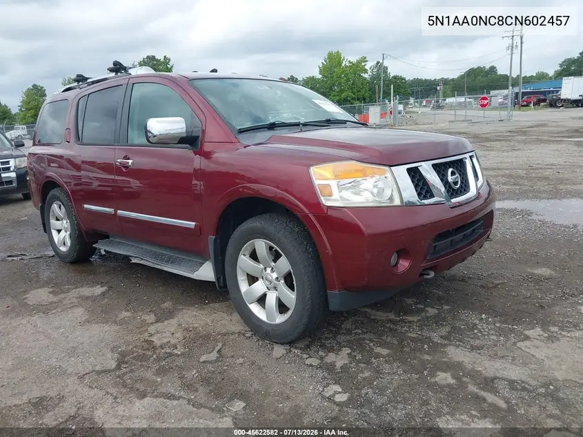 2012 Nissan Armada Sl VIN: 5N1AA0NC8CN602457 Lot: 45622582