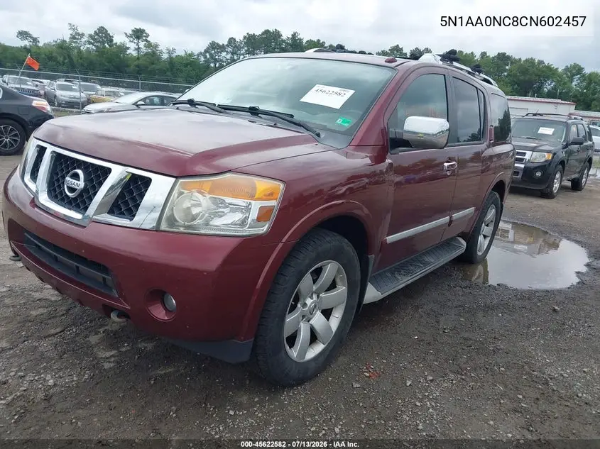 2012 Nissan Armada Sl VIN: 5N1AA0NC8CN602457 Lot: 45622582