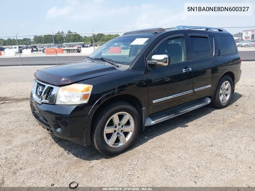 2013 Nissan Armada Platinum VIN: 5N1BA0NE8DN600327 Lot: 45530076