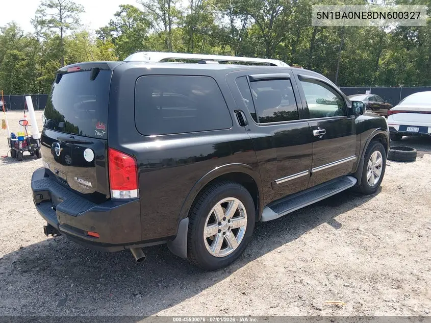 2013 Nissan Armada Platinum VIN: 5N1BA0NE8DN600327 Lot: 45530076
